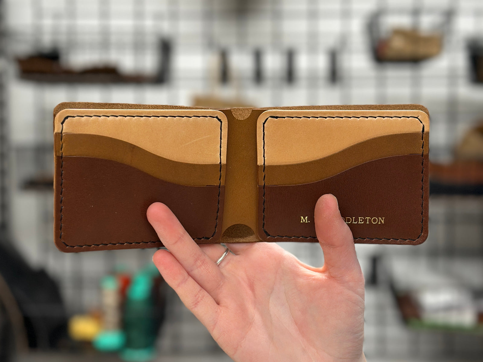 Build your own bucklaw wallet in brown, tan and russet