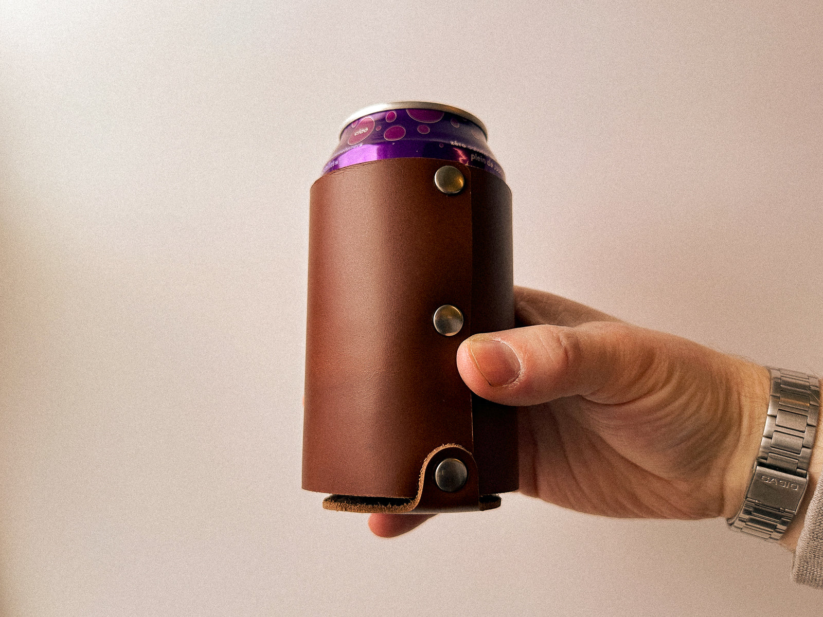 Coozie - Leather Drink Sleeve - Handmade in Canada