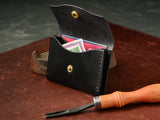 Number 11 pouch wallet in black - inside