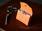 Number 11 pouch wallet in russet - open